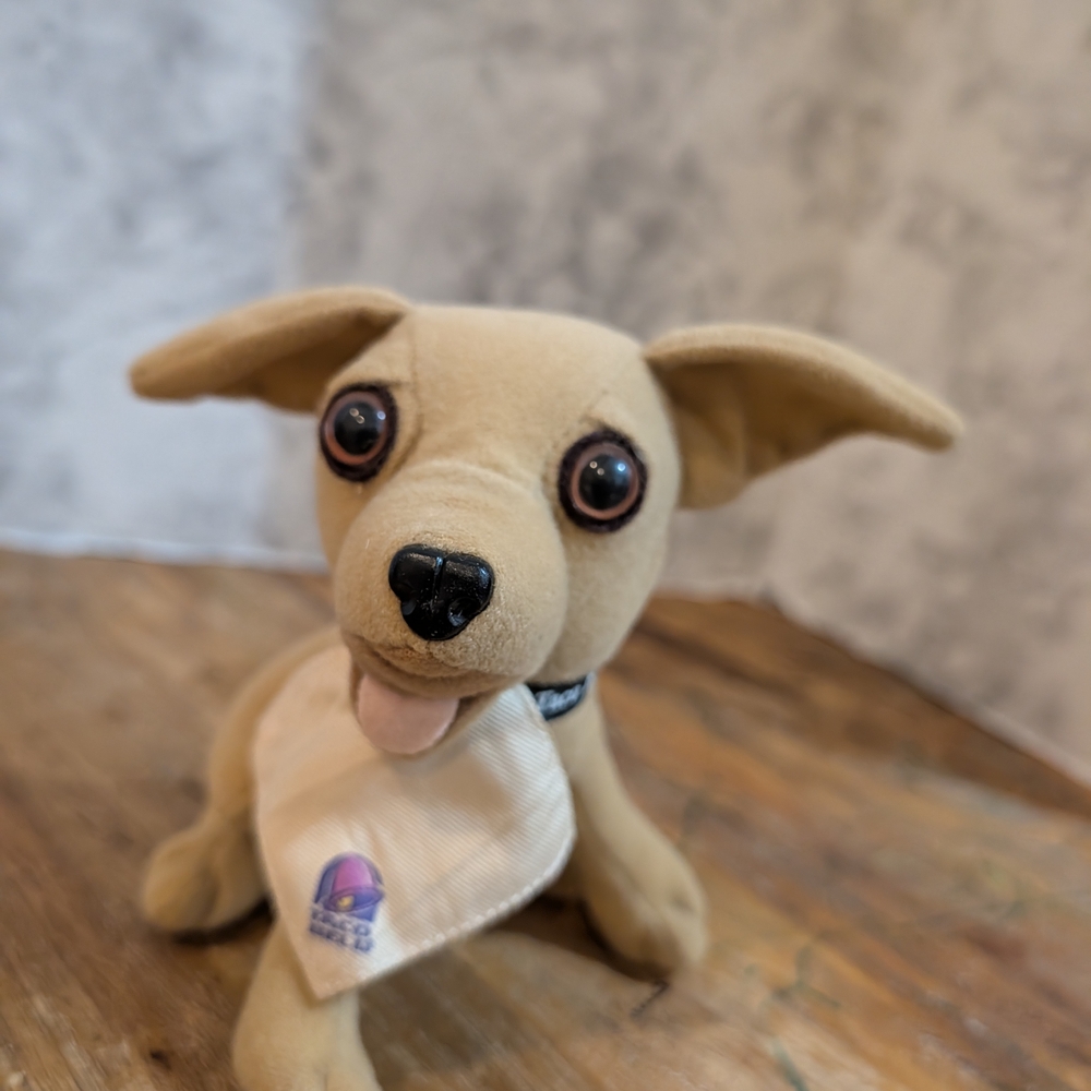 Vintage Taco Bell Stuffed Dog with Bandana